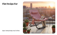 Reclining Function Foldable Recliner Sofa-Like Comfort Lounge Chair Sturdy Frame Portable Furniture Erand Gonomic for Office Workers, Homeowners, Balcony, Outdoor, Backyard, Poolside