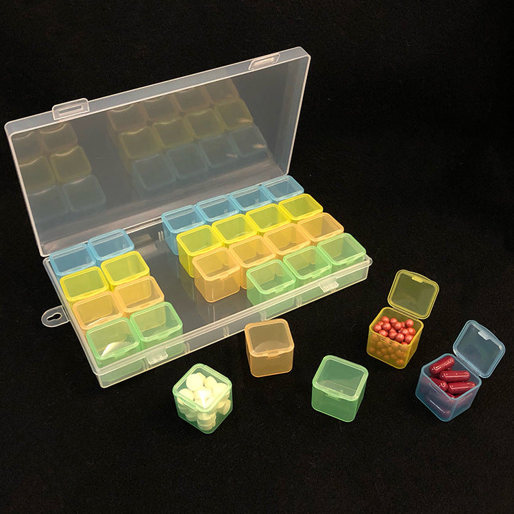 28-Compartment Weekly Pill Organizer Box for Travel and Home Use