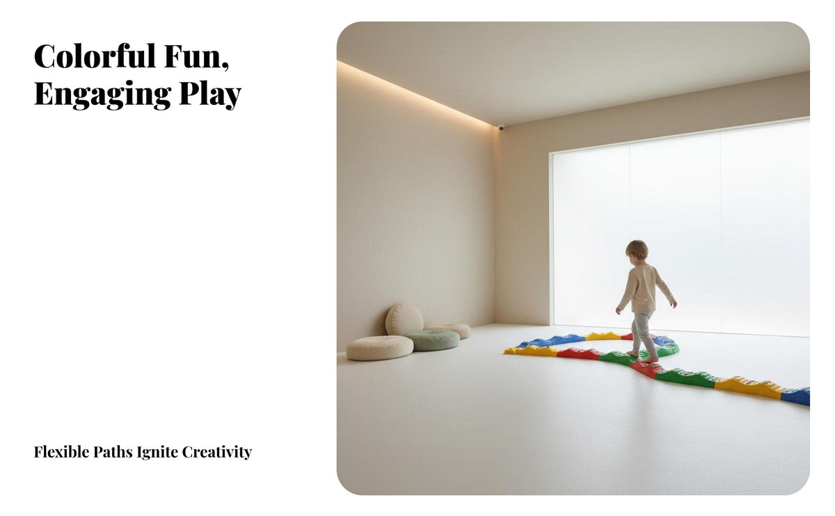 Sensory Balance Path Non-Slip Surface Interactive Stepping St Single S Toy Sturdy Construction Wavy Walkway Toy for Young Children, Preschoolers