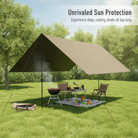 Outdoor Camping Tarp Tent Sunshade Canopy for BBQ Picnic