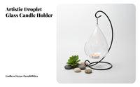 Multifunctional Teardrop Glass Terrarium Elegant Design Succulent Glass Planter Lightweight for DIY Enthusiasts, Indoor, Living Room, Office