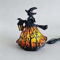 Halloween Witch Lamp Tabletop Decor