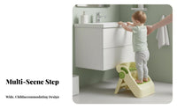 Anti-Slip Surface 2-Step Toddler Stool Rounded Corners Footstool Stable Structure Youngster s' Furniture Lightweight and Portable for Toddlers, Parents, Adults, Bathroom, Hand Washing, Bedroom, Kitchen