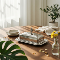 Butter Dish with Lid Covered Butter Dish with Cover Rust-Resistant