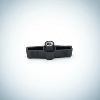 Compact T-Handle Nut with M8 Thread Ribbed Hand Tightening Nut Matte Clamping Knob with Through Hole Low-Height for Furniture