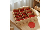 Wooden Tray with Fraction Pieces Hands-on Educational Fraction Teaching Aid Educational Learning Toy for Preschoolers, Teachers, Classroom