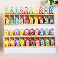 Educational Wooden Toy with Slotted Board Learning Wooden Board Game Interactive Matching Game Preschool for Preschoolers, Toddlers, Kids, Classroom, Travel