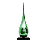 Teardrop Sculpture Sleek Sculpture with Marble Base Minimalistic Sculptural Decorative Piece for Living Room, Office Lobby