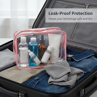 Transparent PVC Cosmetic Bag Waterproof Travel Toiletry Organizer with Zipper