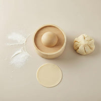 Wooden Dumpling Wrapper Effortless to Operate to Use Wooden Dumpling Skin Press Solid Wood Pastry Press Roller Ball for Beginners