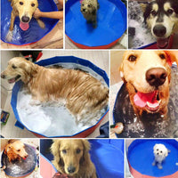 Foldable PVC Pet Swimming Pool for Dogs and Cats, Portable Bathing Tub