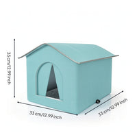 Outdoor Cat House Water-Resistant Cat Shelter Windproof for Garden