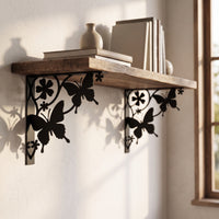 Decorative Shelf Bracket Black Coated L Bracket Versatile Angle Brackets Easy to Install for DIYers, Living Room, Kitchen