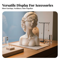 Lightweight Female Mannequin Head Long-Lasting Hat Display Model Professional Grade for Boutique Owners, Photo Shoots