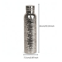 Hammered Insulated Bottle BPAwithout Chemical-Free Stainless Steel Bottle with Brush Vacuum Insulated Bottle Leak-Proof