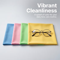 Microfiber Suede Cleaning Cloths for Glasses Eyeglasses, Double Sided Lens for Camera Screens, Washable Reusable, 7.9 x 7.9 Inch