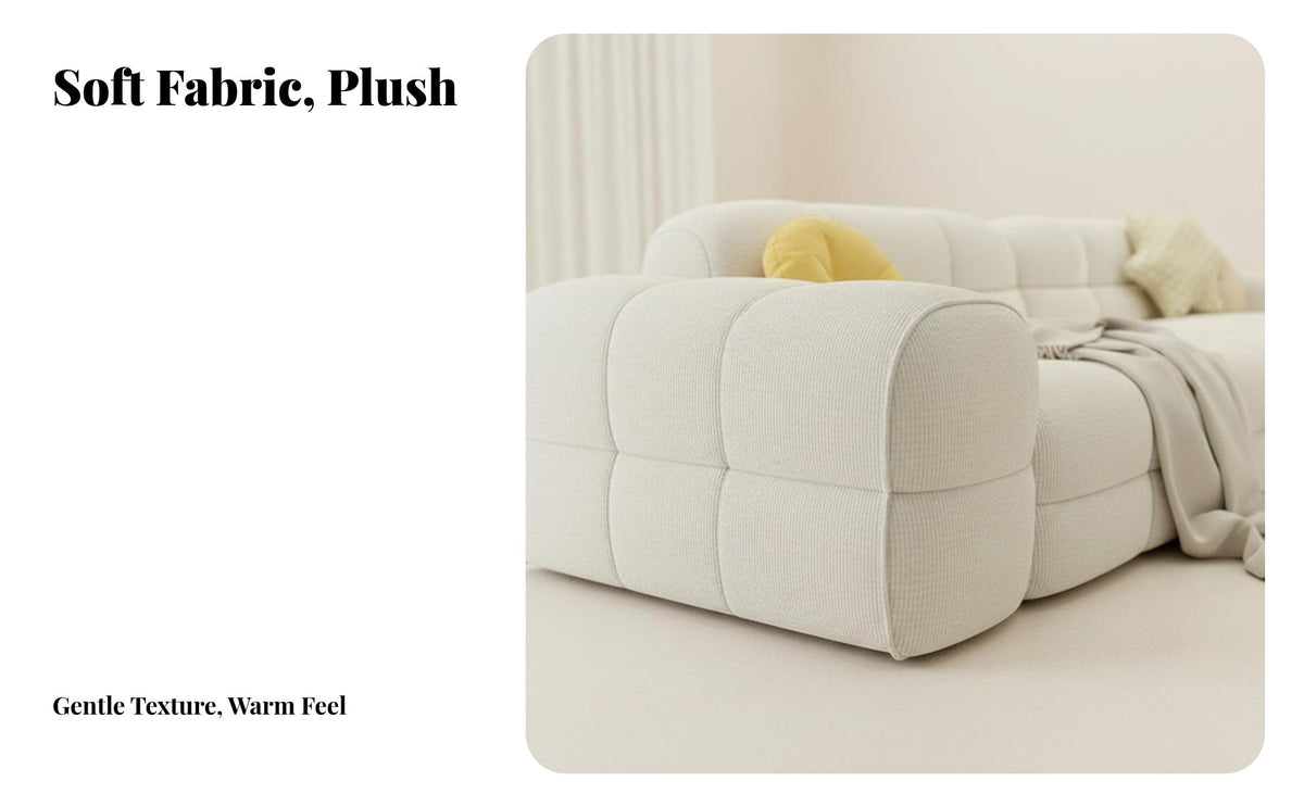 Plush cumulus Sofa French-Inspired sectional cumulus Couch Creamy Aesthetic Living Room Seating for partners, Homeowners, Lounging, Lounge Area, Movie evenings