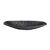 Hammered Metal Tray Modern Boat Tray Sleek for Sideboard