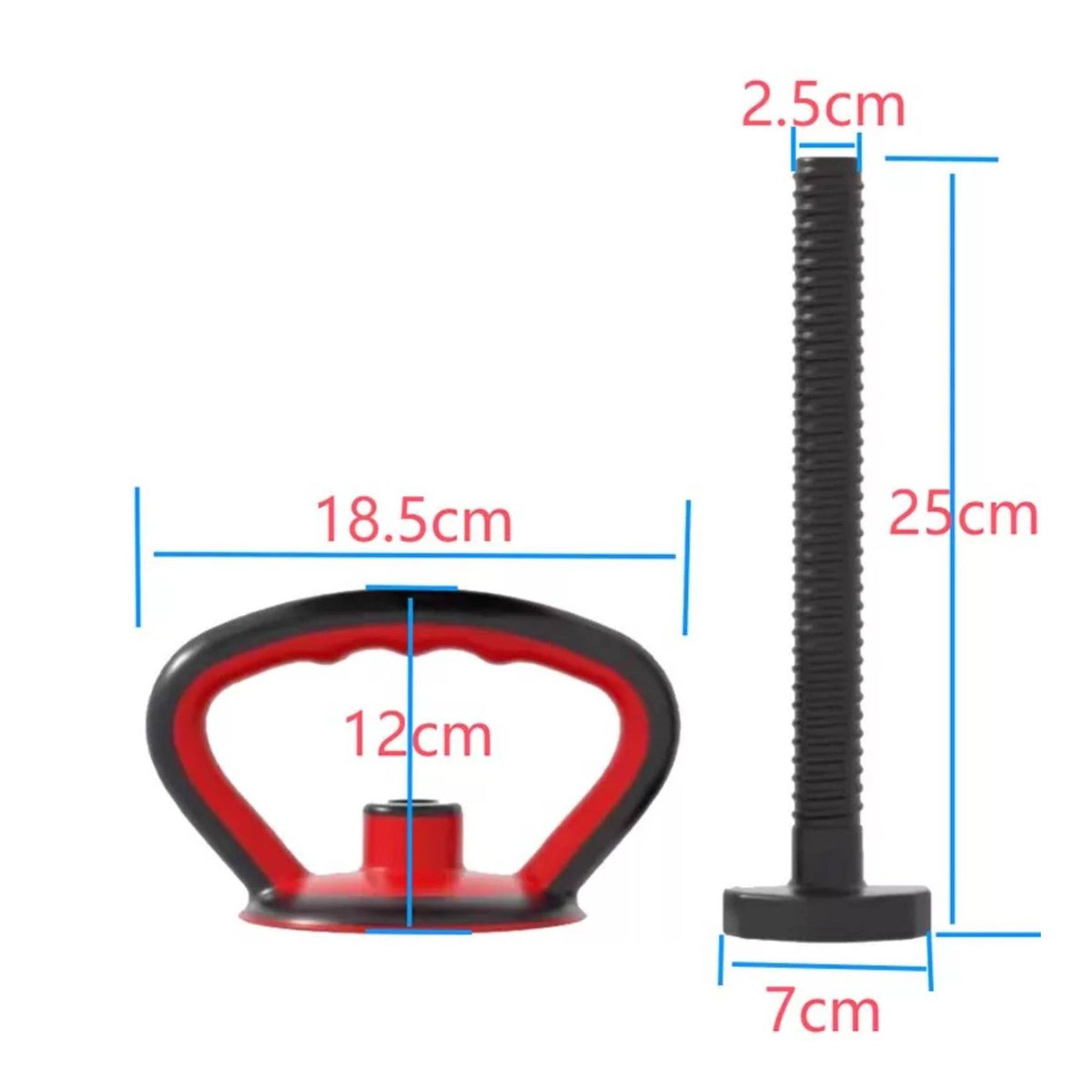 Adjustable Kettlebell Handle 2-in-1 Design Dumbbell Plate Kettlebell Converter Non-Slip Grip Fitness Plate Loading Pin Handle for Men, Women, Home Gym