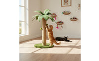 Low-Shedding Coconut Tree Cat Scratcher Stable and Long-Lasting Sisal Rope Cat Scratcher Space-Saving