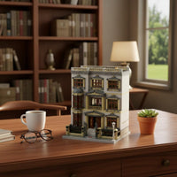 Brick Compatible Classical Villa Building Blocks Display Piece MOC Building Set Detailed Interior for Teenagers, Shelf Decoration
