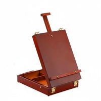 Multiuse Wooden Tabletop Easel Box Folding Sketching Easel Box for Children, Studio