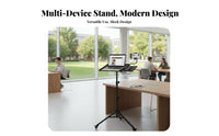 Adjustable Display Tripod Stand Multi-Functional Adjustable Tripod Stand Foldable Tray Mobile Presentation Stand for Conference Room