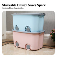 Rolling Toy container with casters children's Container Wheeled for Playroom, young children