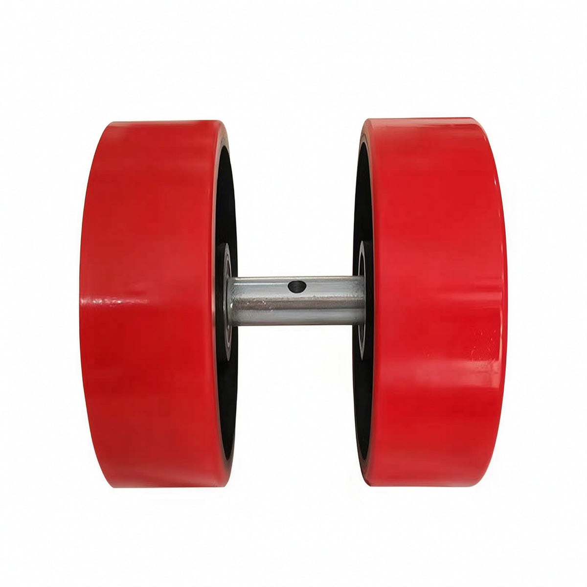 Polyurethane Wheel Assembly Heavy-Duty Pallet Truck Wheel with Bearings Smooth-Rolling Roller for Factories