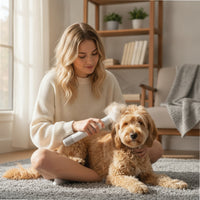 Dog Dryer Brush 2-in-1 Pet Hair Dryer with Brush Pet Grooming Blower Overheat Protection Adjustable Temperature for Dogs