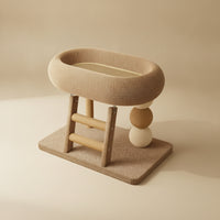 Cat Scratching Stand with Bed Space-Saving Furniture Textured for Living Rooms