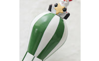 Festive Christmas Hot Air Balloon Ornament Lightweight Balloon Ornament with Santa Artisanal for Window Display