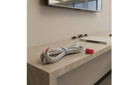 Insulated Speaker Cable Bare Stripped Ends Speaker Wire Silver-Gray Audio Wiring Coiled