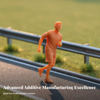 Running Person Miniature High Intricate 1:64 Scale Figure Jogger Figurine Realistic Design Tiny People Figurines DIY