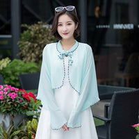 Women's Summer Chiffon Sun Protection Shawl for Driving and Outdoor Cycling