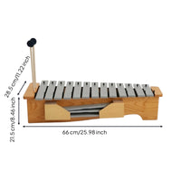 13-Note Metallophone with Mallets Aluminum Metallophone Wooden Xylophone with Mallets for Young Children, Classrooms
