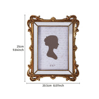 Embossed Scrollwork Ornate Resin Frame Court-Inspired Tabletop Photo Frame Rectangular