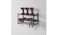 Wall-Mounted Power Tool Organizer 3 Layer Power Tool Organizer Wall Mount Easy Assembly Utility Rack with Shelves for Handymen