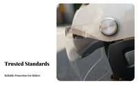 Breathable Ventilated Face Motorcycle Helmet Lightweight Half Shell Motorcycle Helmet Adjustable Fit Safety Headwear Quick Release Buckle for Women, Commuters, City Commuting