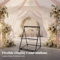 Large Capacity Tiered floral display stand with containers Multitier Design Tiered container Rack Stable frame professional Fixture Sturdy Construction for event Planners, Shop Owners, Gardeners, Wedding location, marketplace Stall, Patio, Balcony