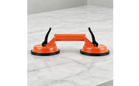 Double Suction Cup Lifter Multi-Surface double Pad Suction Lifter Rubber Pads Heavy Duty Tile Tool for Installers, Construction Workers