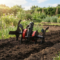 Garden Equipment Cultivating Wheel Mower Attachment with Bent Tines Anti-Snag Wheel Attachment for Gardeners, Garden Cultivation