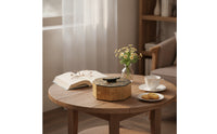 Solid Wood Box with Handle Modern Luxury Wooden Storage Box Vintage Influenced for Coffee Table, Desktop