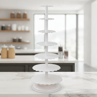 Multi-Tier Cake Stand Sturdy Cupcake Stand with Plates Primary Tiered Dessert Display for Dessert Makers, Event Decorators