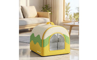 Enclosed Pet Bed Zippered Indoor Pet Tent Portable Dog Kennel for Travel