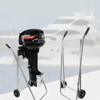 Stainless Steel Outboard Motor Trolley Foldable Outboard Motor Cart Portable Corrosion-Resistant for Workshop