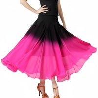 Modern Dance Swing Skirt Flowy Gradient Long Dance Skirt for Dancers