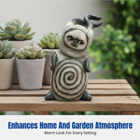 Creative Resin Elf Decor, Long-Horned Doll Sculpture, Desktop Garden Accent