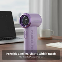 Long Battery Life Handheld Turbine Fan Portable Design Mini High Speed Fan Quiet Operation for Travelers, Commuters, Outdoor, Camping, Beach