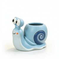 Snail Pen Holder Whimsical Snail Planter Desktop Decor Sculptural Ornament Space-Saving for Office Workers, Desk, Workspace